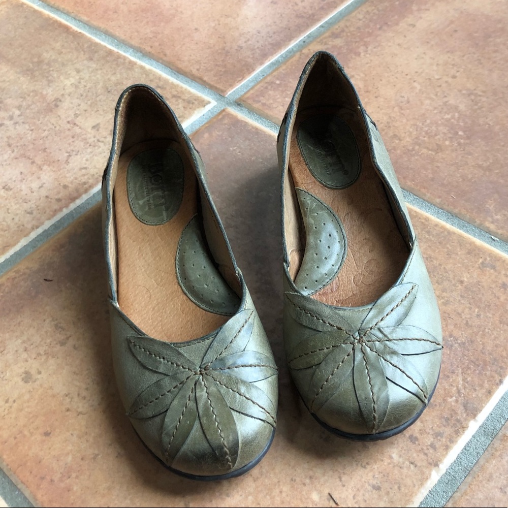Olive Green Ballerina Flats